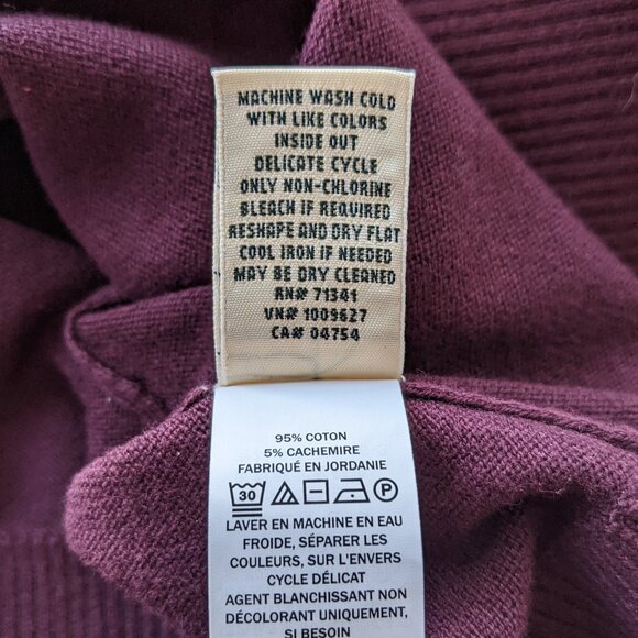 L.L. Bean cotton and cashmere purple sweater - Picture 10 of 11